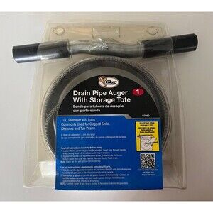 8’ BNIP Drain Pipe Auger Snake w/Storage Tote by Cobra Products 10080